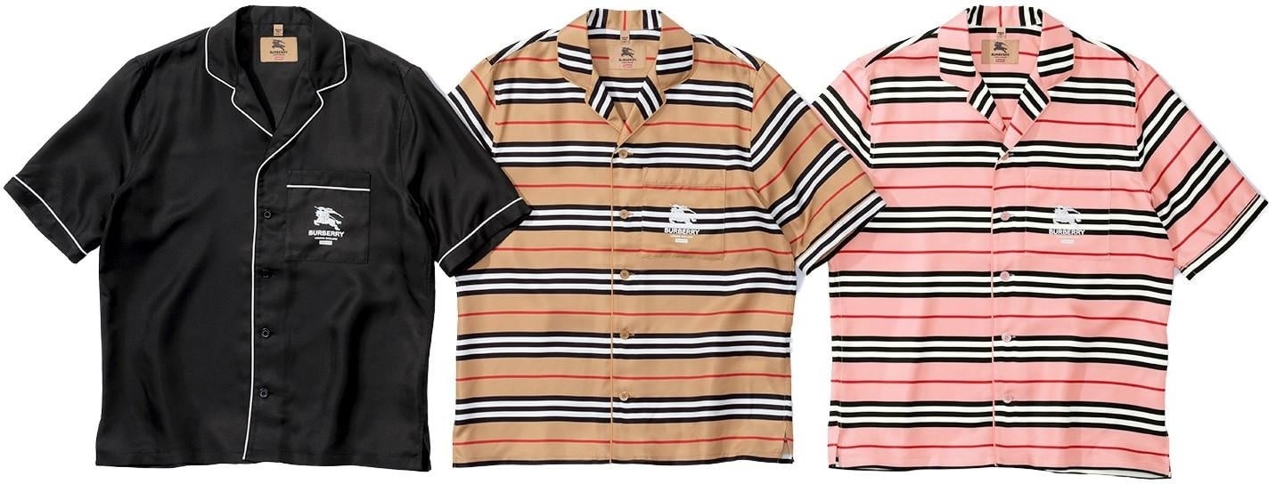 *Burberry exclusive* Supreme®/Burberry® Silk S/S Pajama Shirt